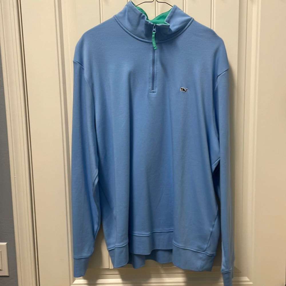Men’s Vineyard Vines Pima Cotton Pullover Blue Size Extra Large